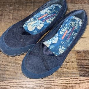 Navy Skechers Relaxed Fit Air Cooled Memory Foam Slip On Shoes 8.5